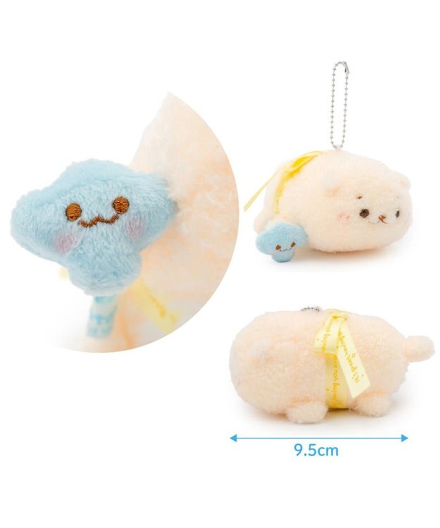 Mother garden しろたん リボンキーホルダー 《らっこいぬ》 らっこいぬ