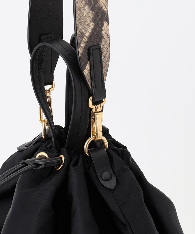 23区 ORSETTO ナイロン ショルダー バッグ ブラック系