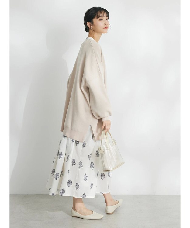 CRAFT STANDARD BOUTIQUE ＶネックＢＩＧシルエットカーディガン Ivory