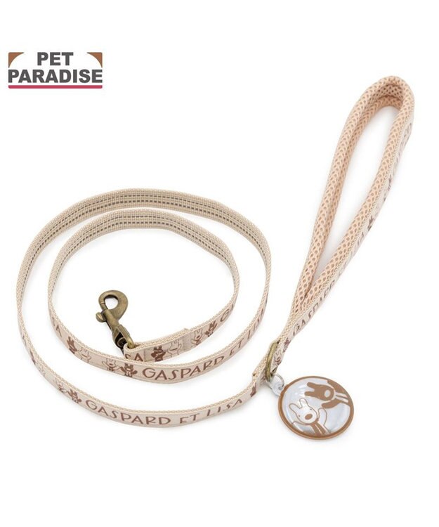 PET PARADISE リサとガスパール ラインリード ＳＳ～Ｓ ベージュ