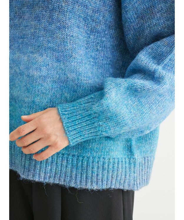 Green Parks グラデーションニットプルオーバー Blue