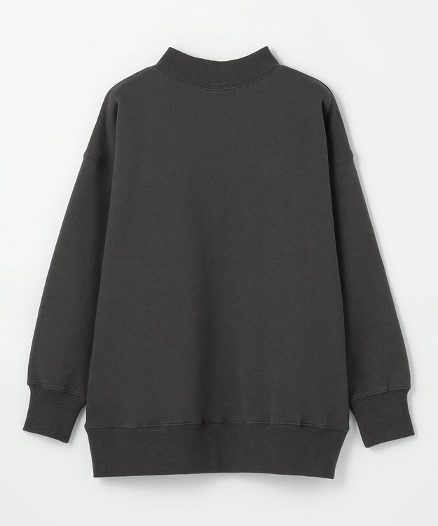 ANY 【洗濯機可】裏起毛スウェットハイネックプルオーバー チャコール