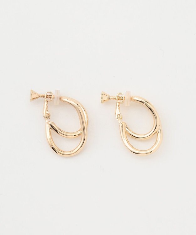 ICB 【CLASSY.1月号掲載】アーチイヤリング ゴールド系