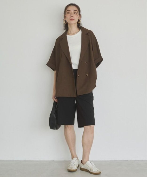 WEGO 【ANGIE VINTAGE】ハーフスリーブジャケット ブラウン