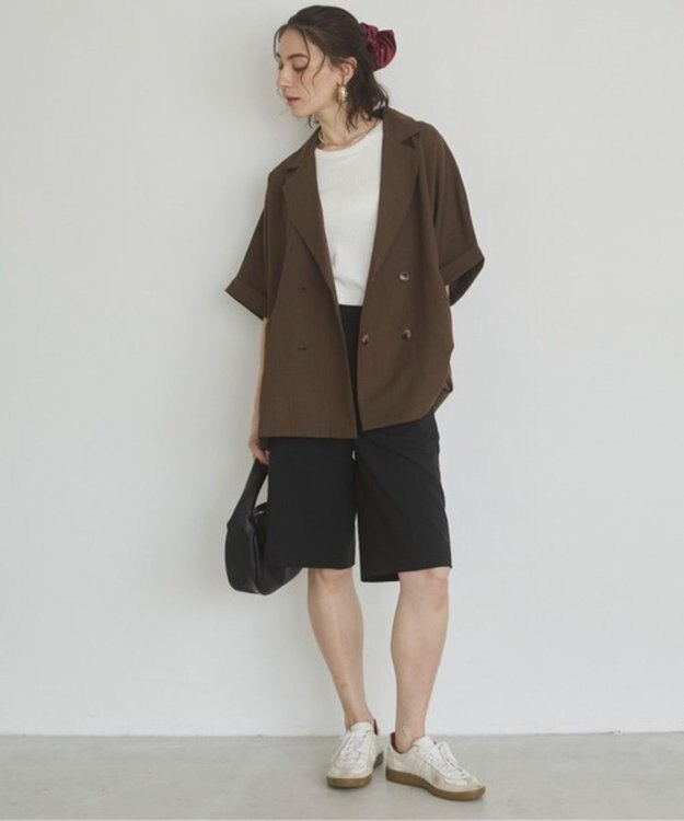 WEGO 【ANGIE VINTAGE】ハーフスリーブジャケット ブラウン