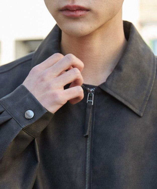 WEGO 【ユニセックス着用ITEM】PUダブルZIPフライトジャケット グレーその他