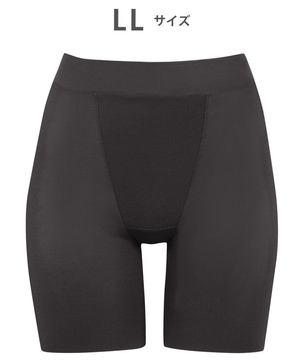 WACOAL 【美ショーツ】 ショーツ はきこみ丈ふかめ 綿混(本体) 吸汗速乾性(本体) ロングショーツ PPG678 /ワコール ブラック