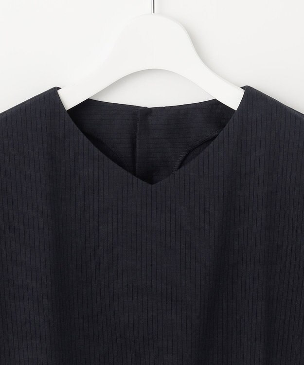 J.PRESS LADIES L カールマイヤーシアー シャドーストライプ カットソー ネイビー系