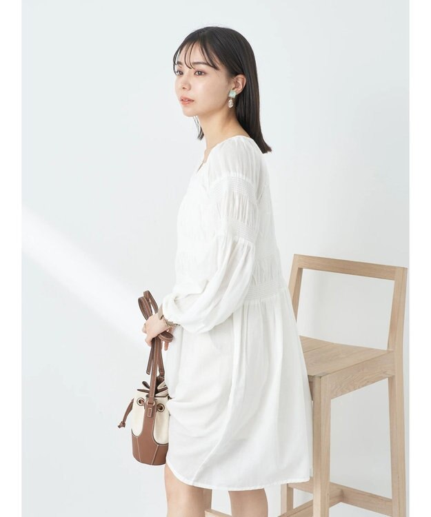 earth music&ecology シャーリングチュニック Off White
