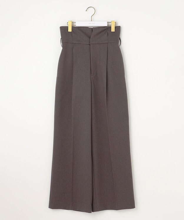 ANY SIS 【BAILA12月号掲載・貴島明日香さんコラボ】ハイカットリターン ワイドパンツ モカグレー