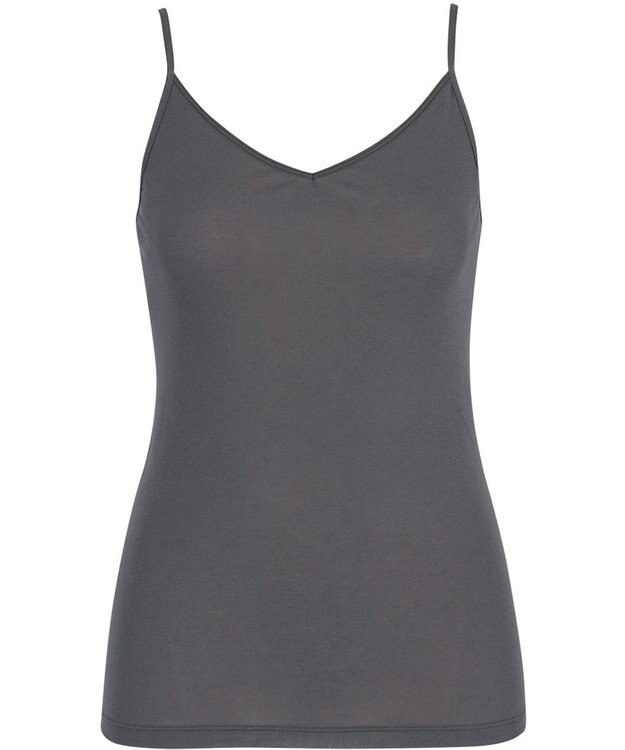 Wing インナー 【綿の贅沢オーガニック】 オーガニックコットン混素材 薄くて軽い キャミソール EL1056 ウイング／ワコール ダークブラウン