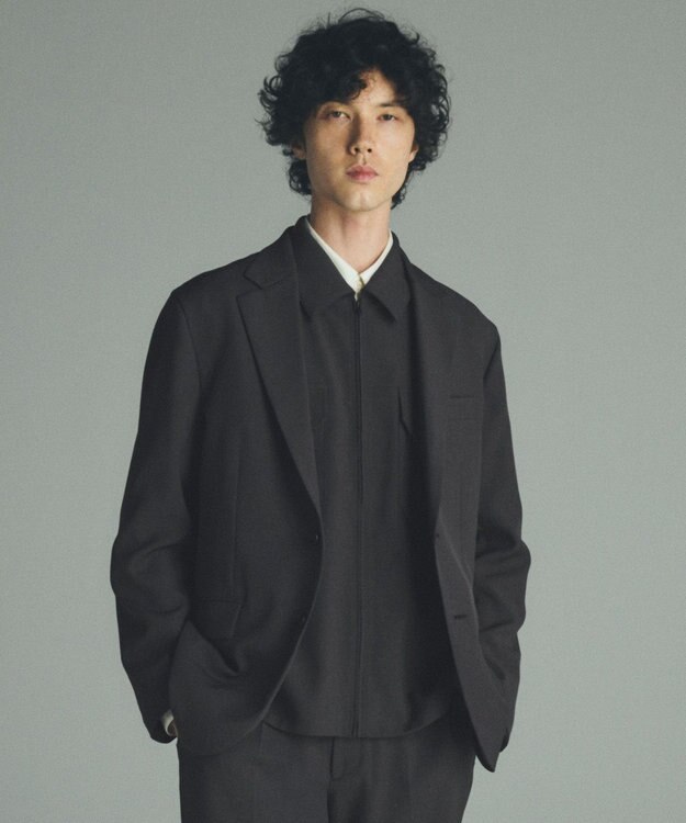 UNFILO MENS 【OCEANS YouTube 掲載/男女兼用】WOOL TOUCH 機能美シャツブルゾン チャコール