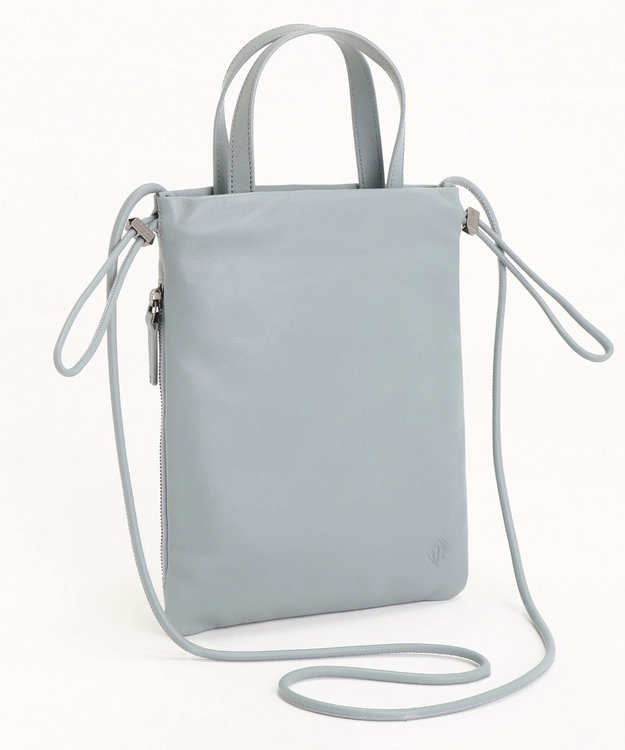 ACE BAGS & LUGGAGE ultma TOKYO アイオ 巾着 ショルダーバッグ 11982 本革 サコッシュ ブルーグレー