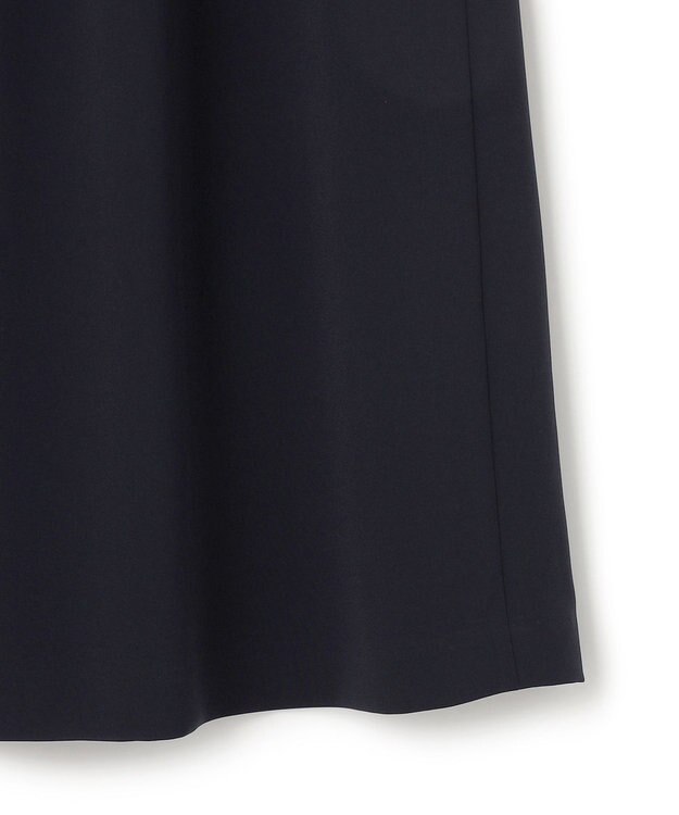 23区 S 【セットアップ対応/洗える】トリアセダブルジョーゼット シフォンスリーブ ワンピース ネイビー系