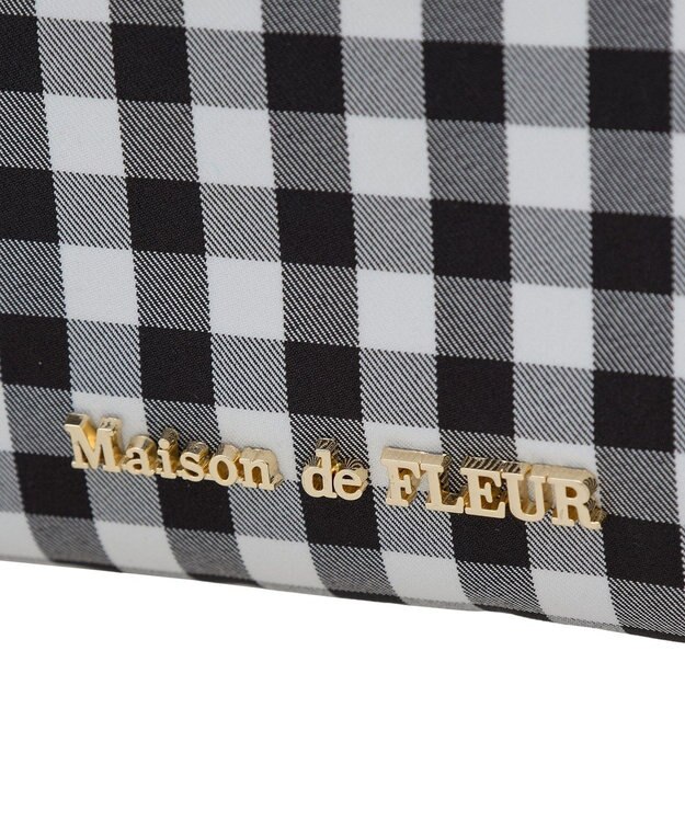Maison de FLEUR ギンガムフロントリボンリュック Black