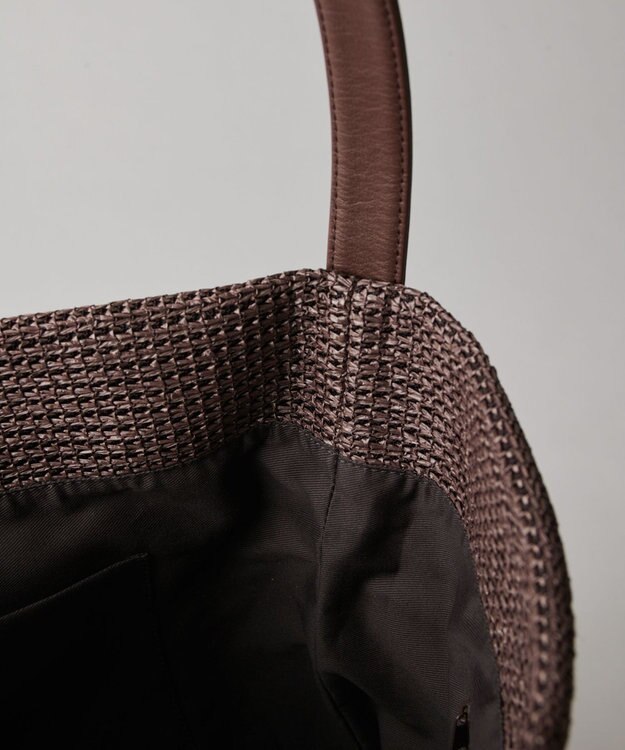 russet ナイロンラフィアワンショルダーバッグ(CE-1714) D.Brown