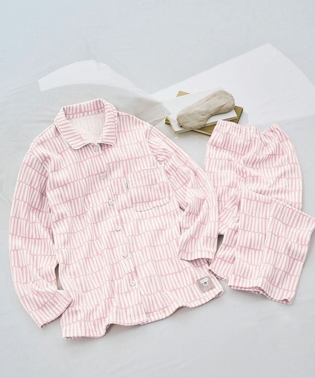 ワコール／睡眠科学 パジャマ 綿100%(本体) あったか SOU・SOU（R） 長袖 長ズボン レディース YDW480 睡眠科学／ワコール ピンク