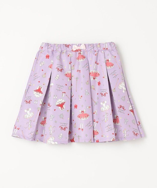 ANY KIDS 【カードキャプターさくら×any FAM】総柄 スカート ラベンダー