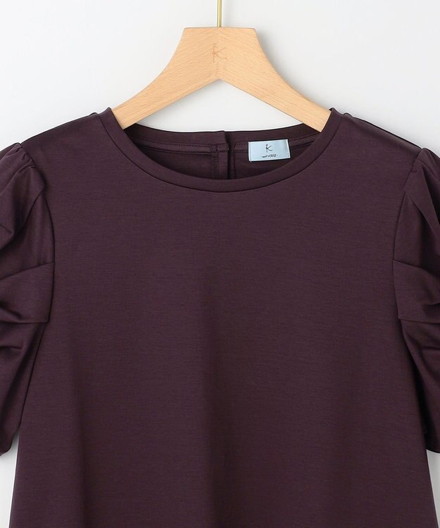 組曲 S 【先行予約】タッチミースムース ボリュームスリーブ カットソー マロンブラウン系