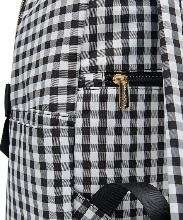 Maison de FLEUR ギンガムフロントリボンリュック Black
