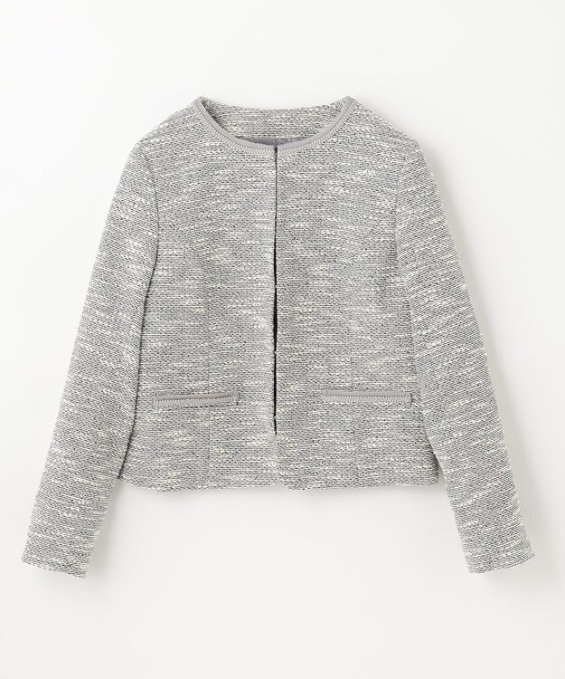 ANY MIXスラブツイード ジャケット アイボリー系