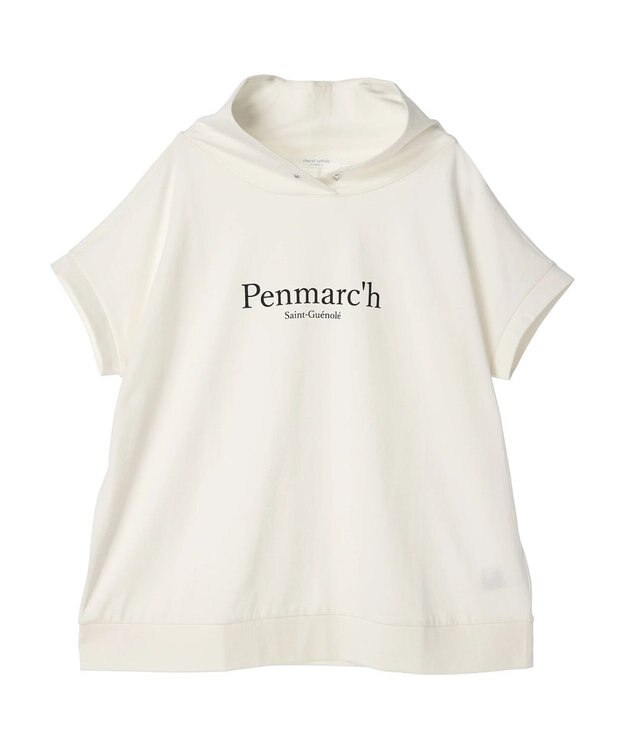 Green Parks フレンチスリーブ抜け襟カットプルオーバー Off White