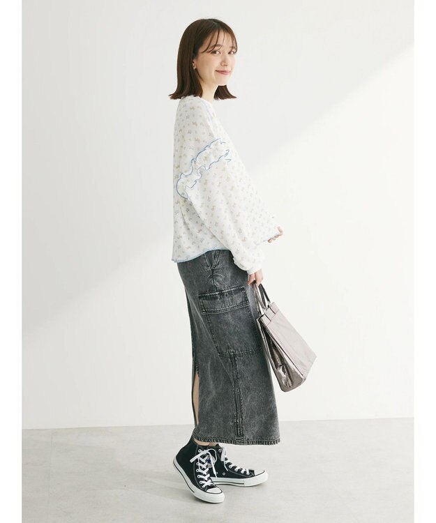 Green Parks ・ＥＬＥＮＣＡＲＥ　ＤＵＥ　カーゴデニムスカート Gray Mixture