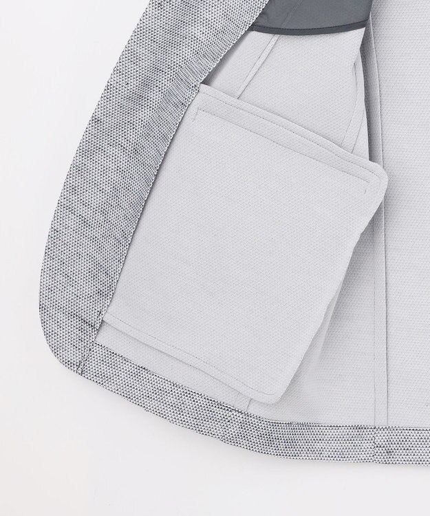 JOSEPH ABBOUD 【尾州産ジャージー/軽量/ストレッチ】ノルマンディーリネントップジャージージャケット ブルー系