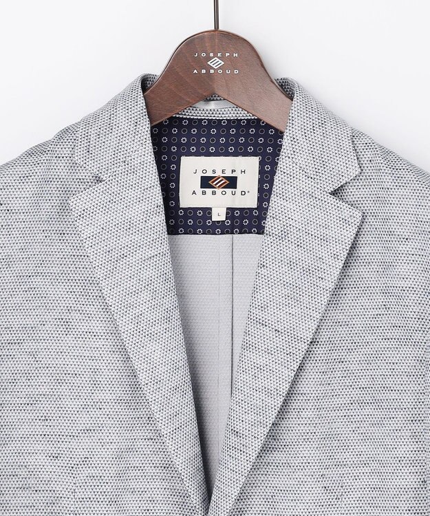 JOSEPH ABBOUD 【尾州産ジャージー/軽量/ストレッチ】ノルマンディーリネントップジャージージャケット ブルー系