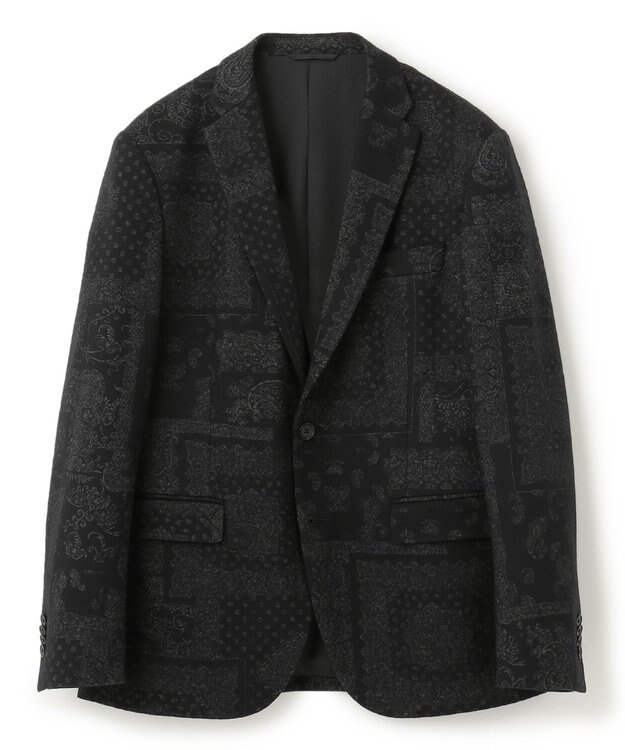 JOSEPH HOMME パッチジャガードジャージー　ジャケット グレー系3