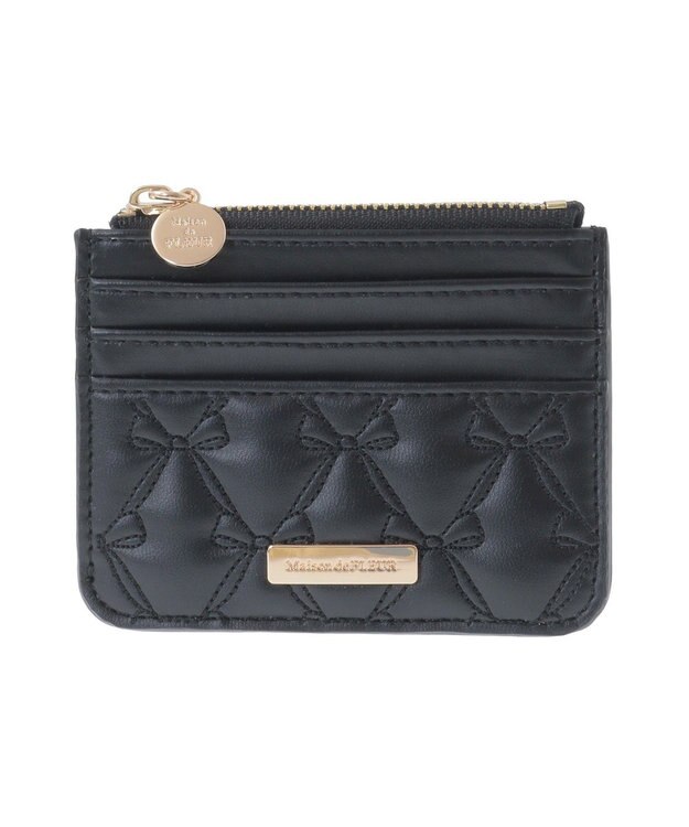 Maison de FLEUR リボンキルティングフラグメントケース Black