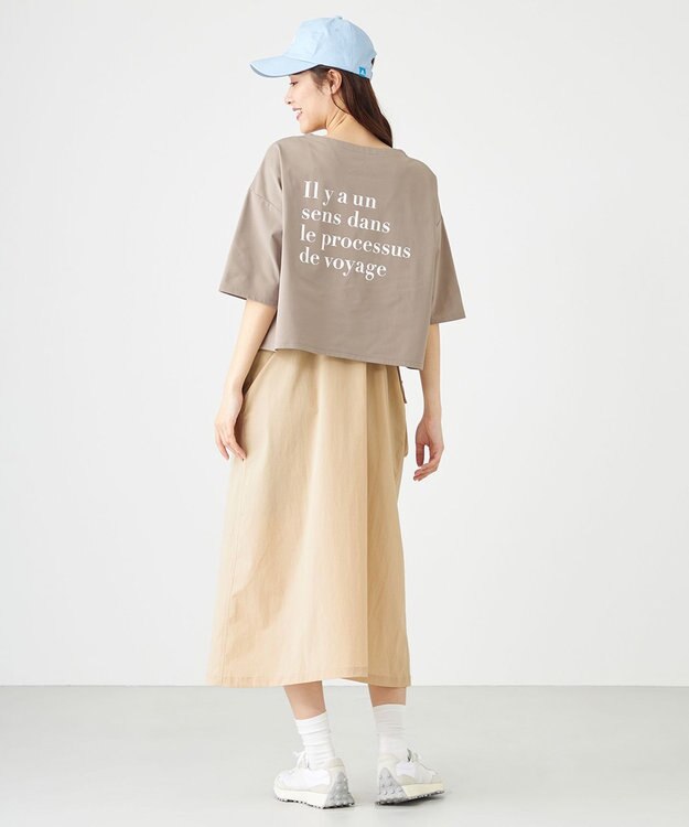 SHARE PARK LADIES 【UVカット・吸水速乾・ストレッチ・軽量 】エンブレムショートTシャツ（S・Mサイズ） グレー系