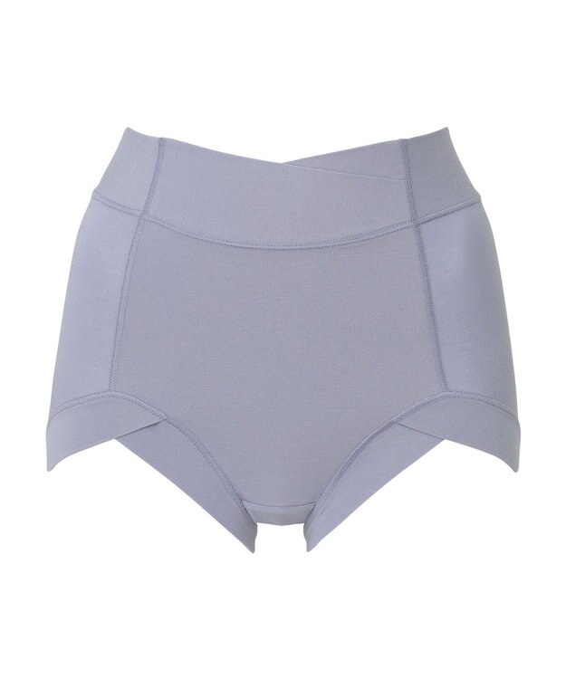 BRADELIS New York 【BRADELIS NewYork peace】　綿混楽々ハイウエストショーツ ダスティブルー