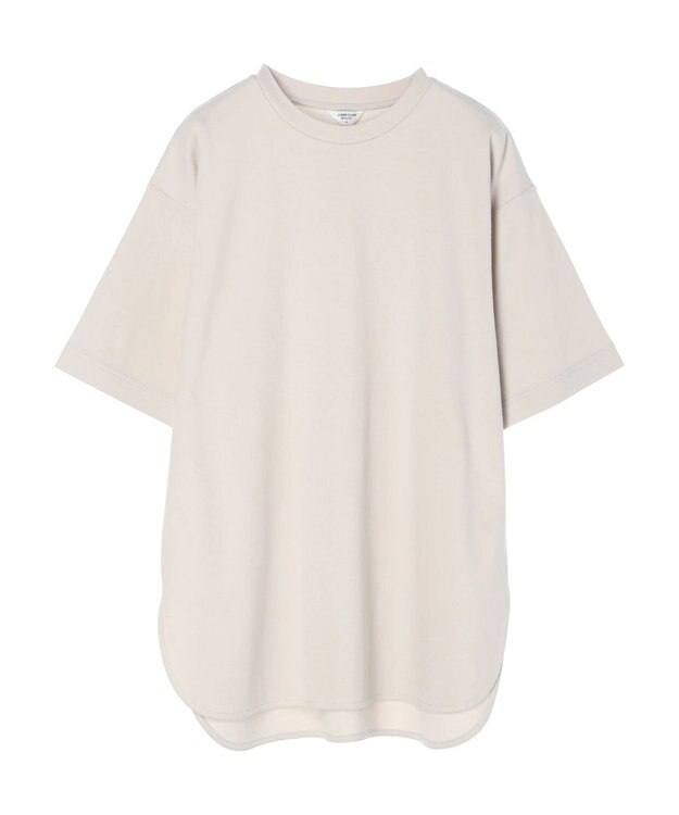 AMERICAN HOLIC 抗菌防臭＋ＵＶカット裾ラウンドカットチュニック Gray Beige