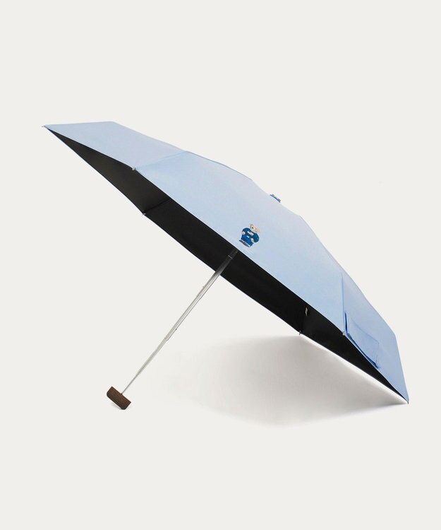 MOONBAT 【WEB限定】POLO RALPH LAUREN(ポロ ラルフローレン) 晴雨兼用日傘 折りたたみ傘 コンパクト ポロベア 一級遮光 遮熱 UV サックスブルー