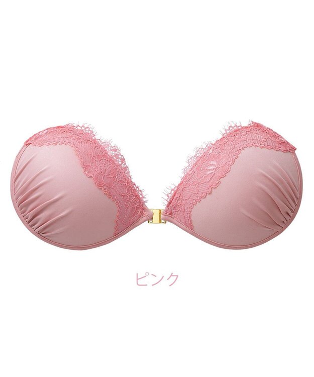 BRADELIS New York 【NuBra / ナチュラルタイプ】ヌーブラ・エアーライト レリア  デザインヌーブラ ストラップレス バックレス ピンク