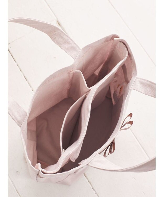 Maison de FLEUR マルチポケット帆布トートＳバッグ Grayish Pink