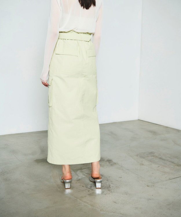 GRACE CONTINENTAL ツイルワークスカート イエロー
