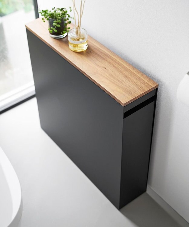 tower 隠せるトイレ引き出し収納 タワー ブラック ブラック