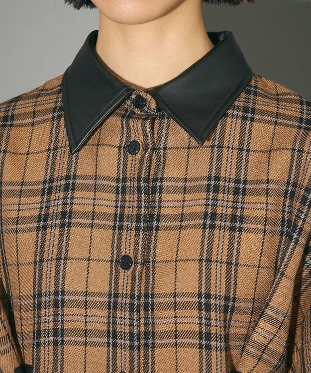 Green Parks ウエストタック２ＷＡＹシャツブルゾン Brown