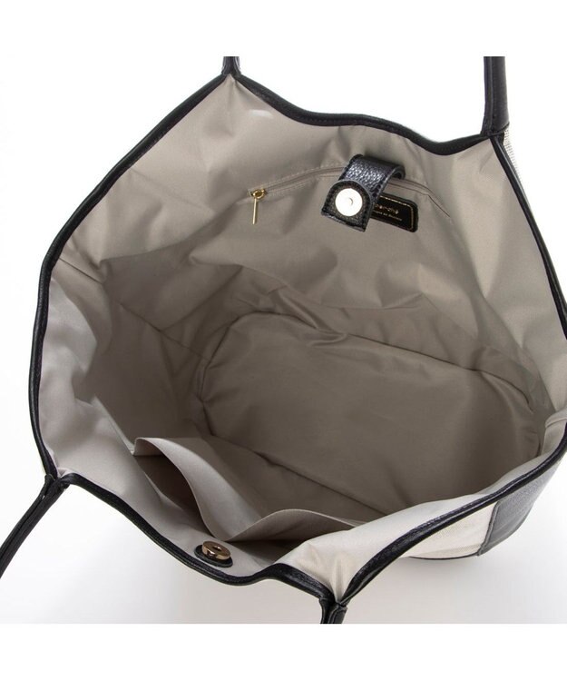 UNBILLION ペルケ perche / キャンバス・牛革トリミングトート ブラック