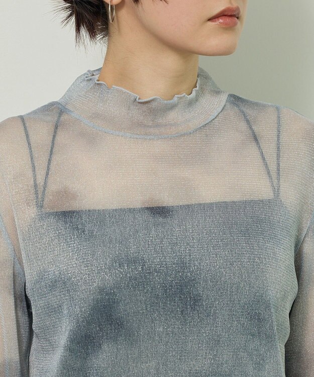 Green Parks シアー柄プルオーバー Charcoal Gray