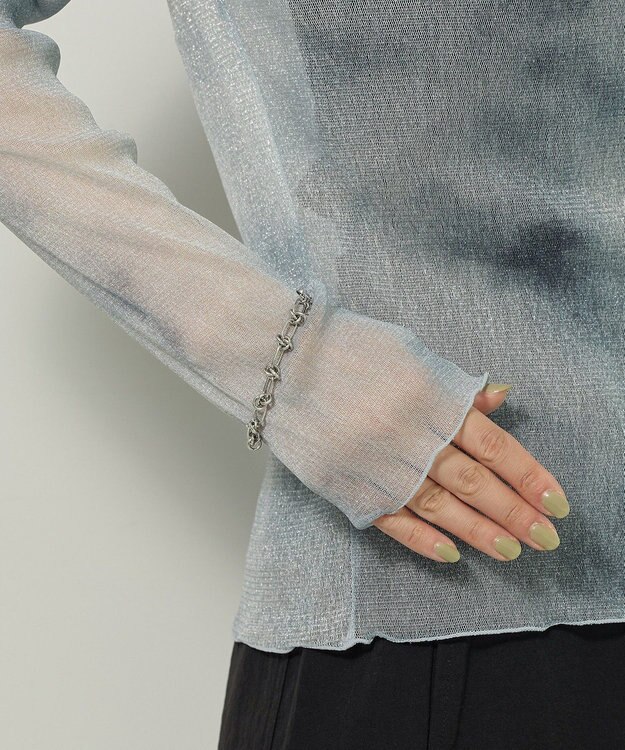 Green Parks シアー柄プルオーバー Charcoal Gray