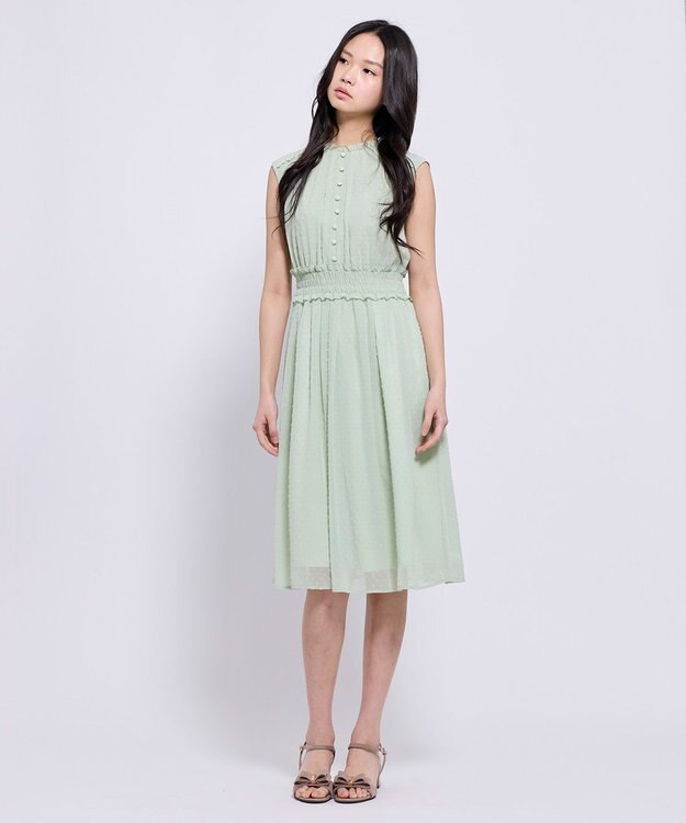 TOCCA 【WEB限定カラーあり】STEP IN PUDDLE ドレス ライトグリーン系