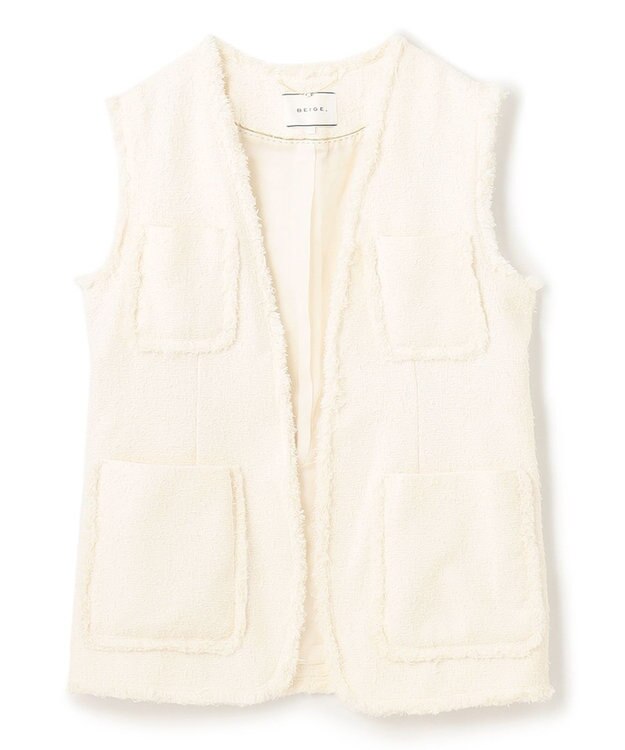 BEIGE， DAHLIA / ツイードジレ Ecru