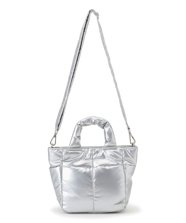 23区 パデッド ミニ ショルダーバッグ シルバー系