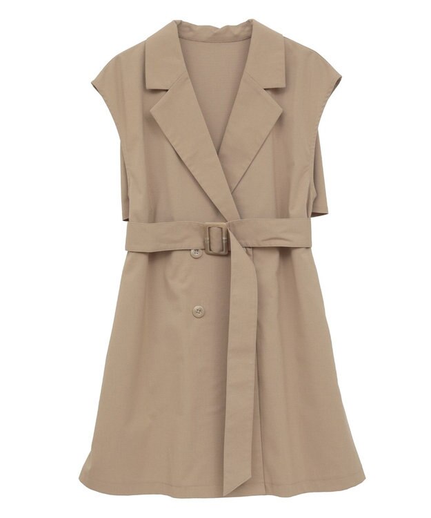 earth music&ecology ショートジレンチ Beige