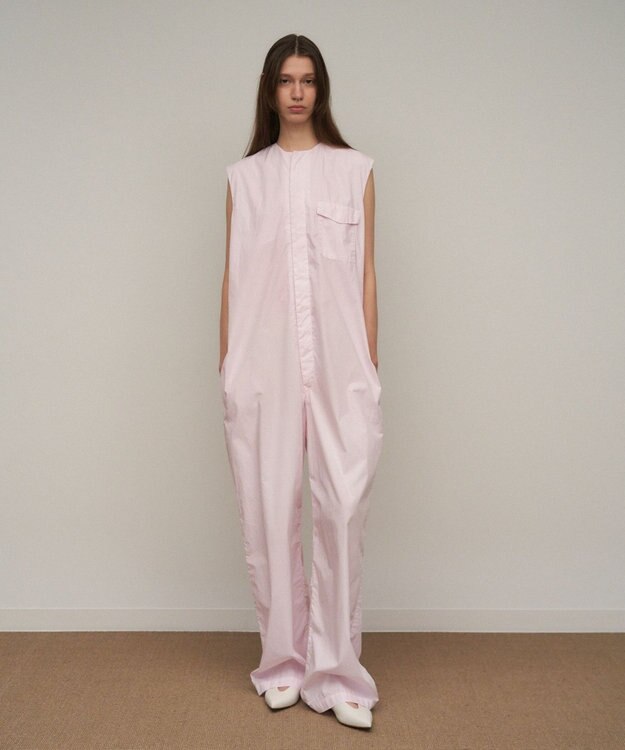 ATON NATURAL DYED COTTON LAWN | ジャンプスーツ PINK