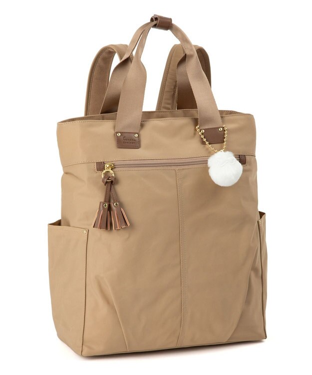 ACE BAGS & LUGGAGE kanana project collection タッセル-e トートリュック A4 68874 ベージュ