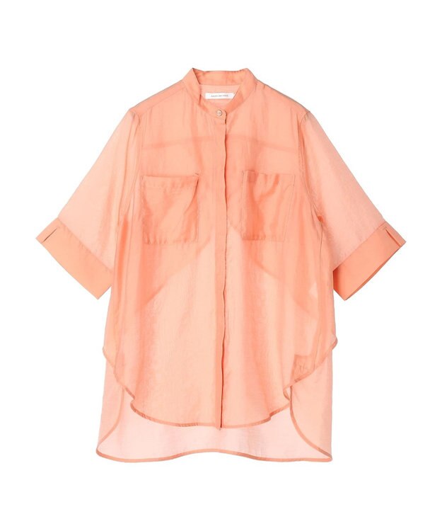 AMERICAN HOLIC シアーバックフレアＷポケットシャツチュニック Pink